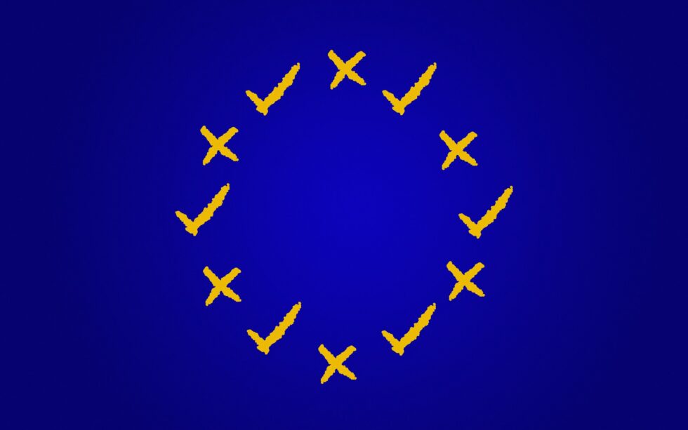 Illustration idea for voting in the second UK Brexit referendum.